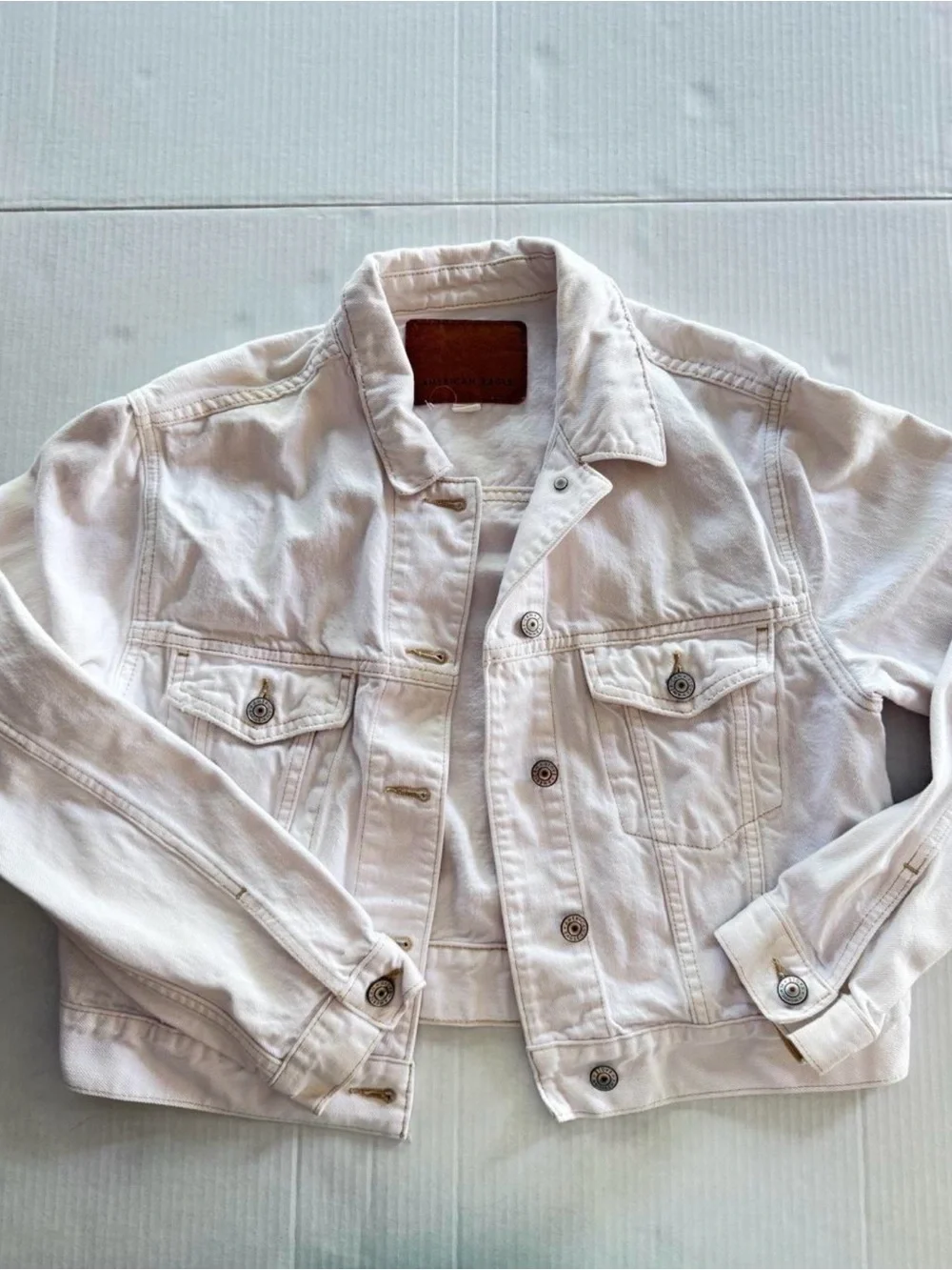 American Eagle Outfitters white Denim Jacket